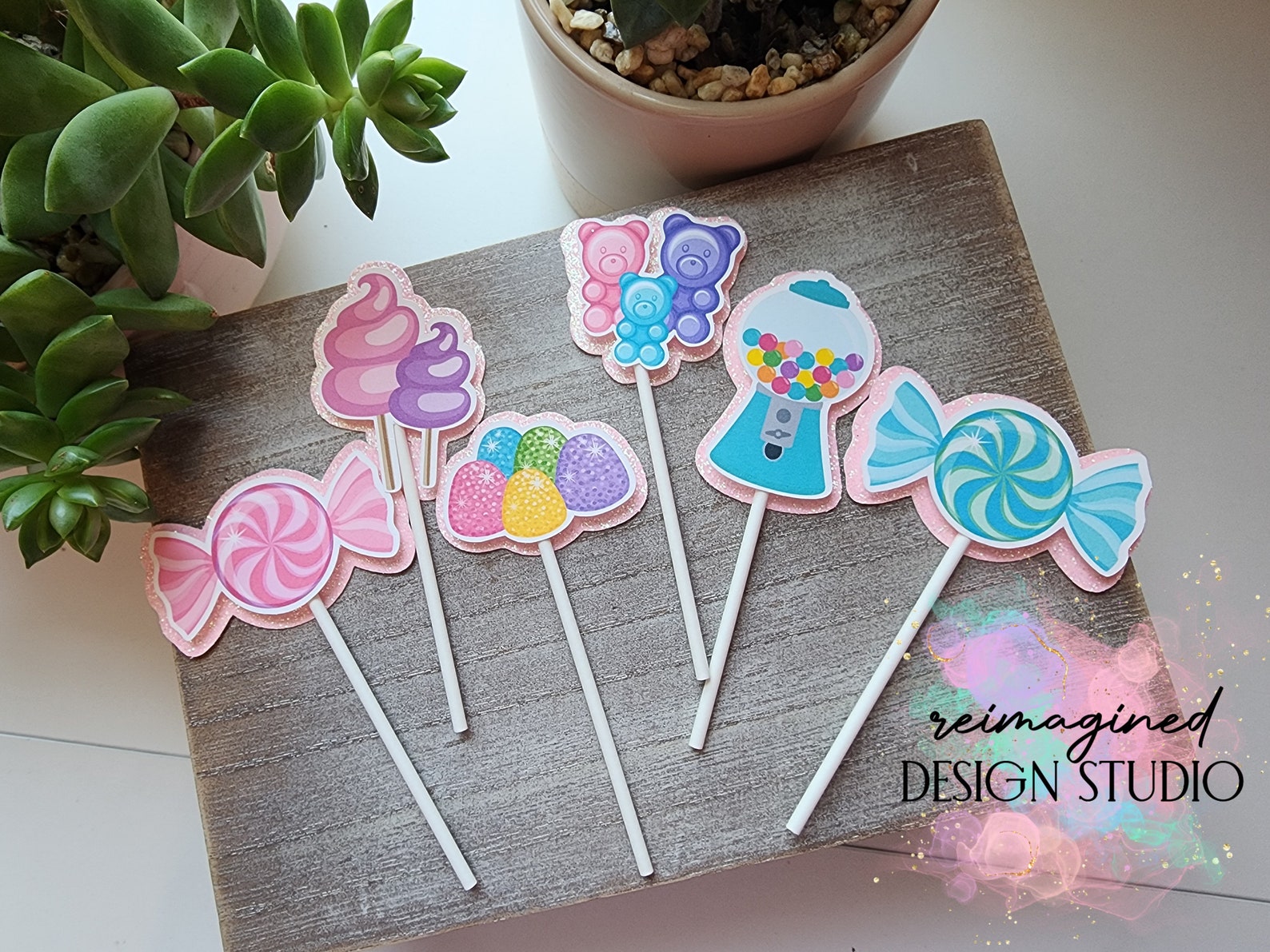 Candy Land Cupcake Toppers