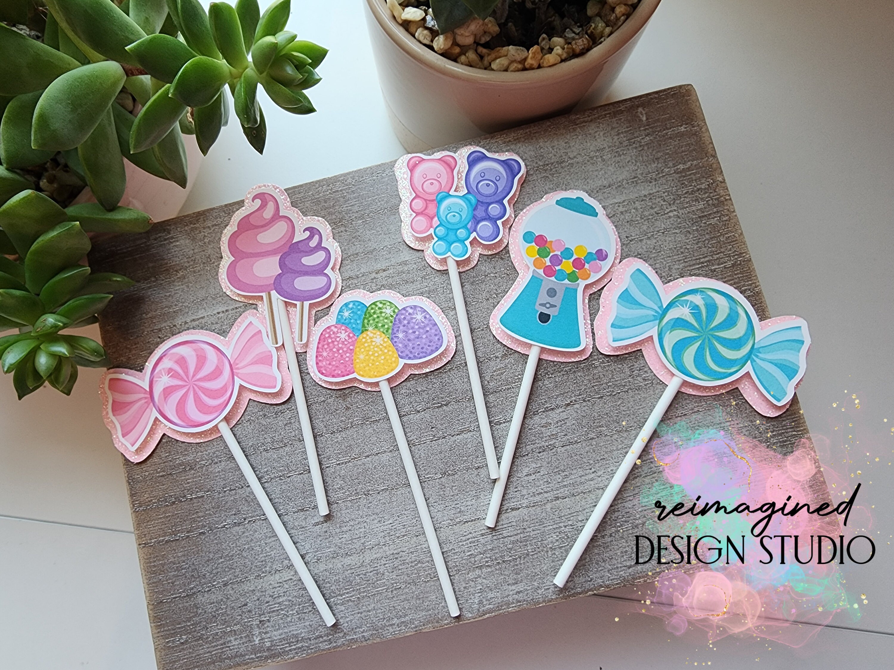 Candy Land Cupcake Toppers