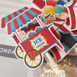 Circus Carnival Cupcake Toppers / Circus Birthday / Carnival Birthday / Decor / Decorations / Supplies image 5