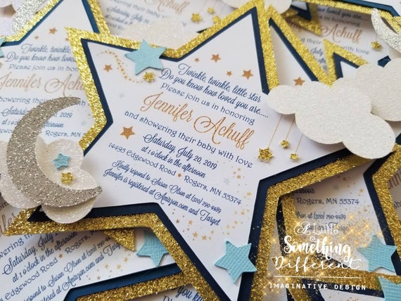 twinkle twinkle little star baby shower invitations etsy
