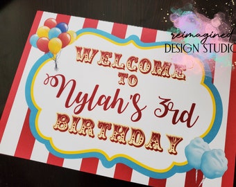 Circus Party Gifts Sign | Welcome Sign | Circus Birthday Party Decorations | Carnival Party | Ideas