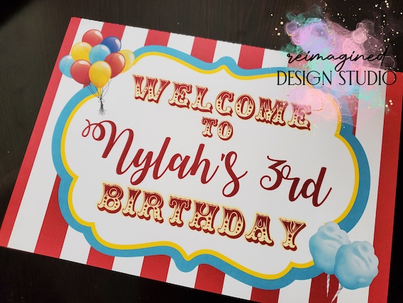 Circus Party Gifts Sign | Welcome Sign | Circus Birthday Party Decorations | Carnival Party | Ideas