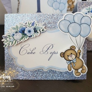 Kleiner Bär-Babyparty-Dekor | Teddybär-Babyparty-Dekorationen | Bären 1 Geburtstag | Geburtstagsfeier | Tischkarten