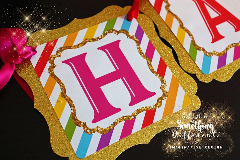 Rainbow Party Decorations Rainbow Party Banner Supplies Decor Birthday Party Rainbow Themed