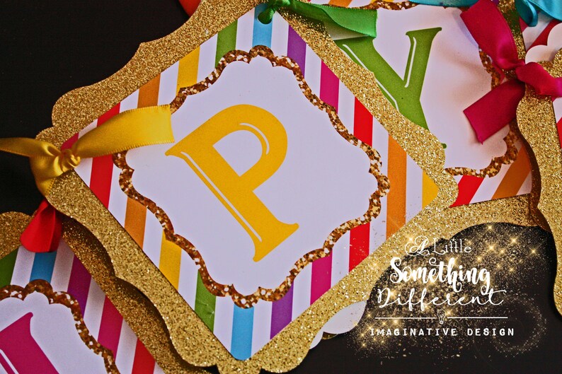 Rainbow Party Decorations Rainbow Party Banner Supplies Decor Birthday Party Rainbow Themed