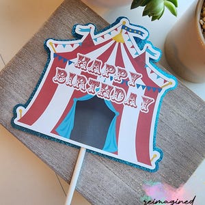 Circus Carnival Tent Cake Topper/ Centerpieces / Circus Carnival Party Supplies / Decor / Decorations