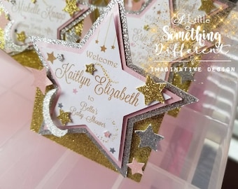 Twinkle Twinkle Little Star Baby Shower Dekorationen Tischkarten / Stern-Babyparty-Dekorationen / Love You to the Moon and Back / Dekor /