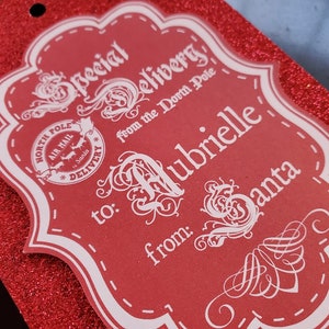 Etiqueta de presente de Natal do Papai Noel | Personalizada |