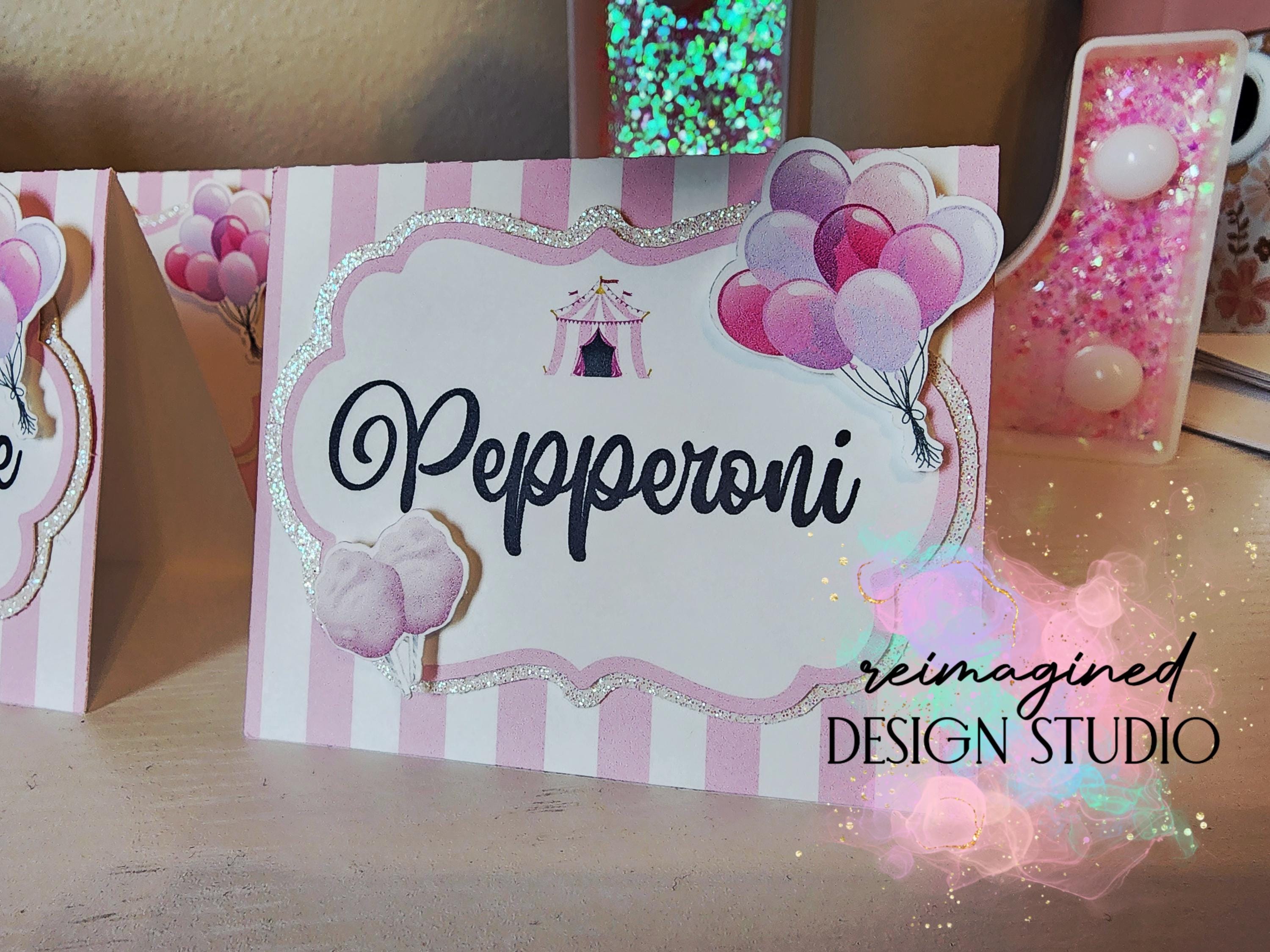 Pastell Zirkus Karnevalszelt Karten | Rosa und Weiß | Mädchen Geburtstag | Party | Hochzeit