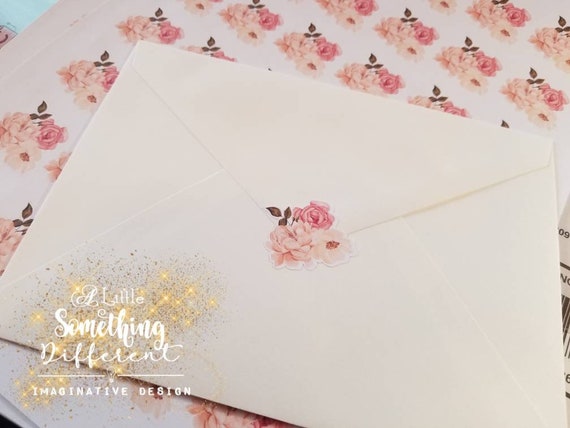 Flower Envelope Seals / Stickers 