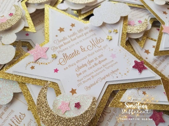 twinkle twinkle little star baby shower invitations etsy