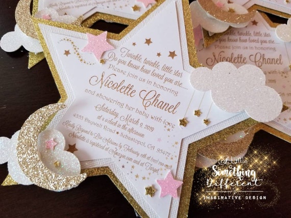 twinkle twinkle little star baby shower invitations etsy