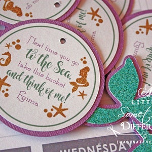 Mermaid Birthday Party Decorations Favor Tags Supplies Decor Beach Mermaid Tail Thank you Party Favors Baby Shower