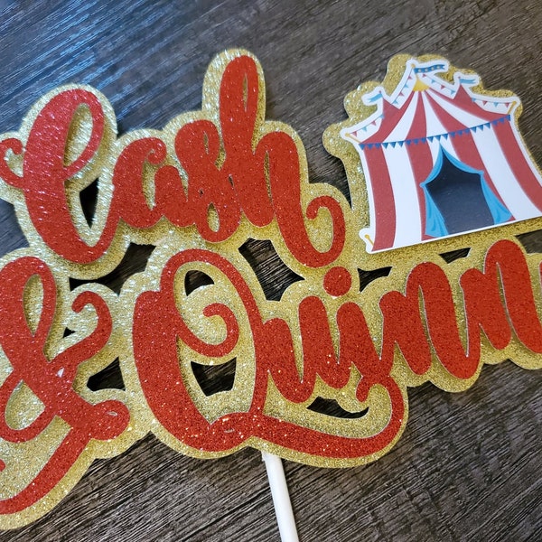 Circus Carnival Birthday Decorations Cake Topper/ Centerpieces / Circus Carnival Party Supplies / Decor / Decorations