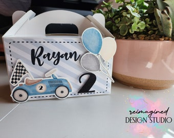 Two Fast Favor Boxes, Too Two Fast Favor Boxes, Vintage Car Birthday Party
