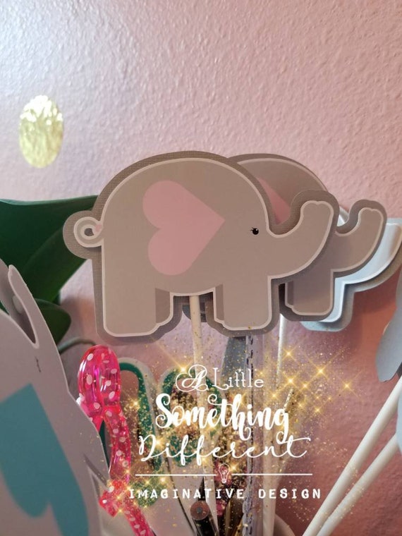 Pink Elephant Baby Shower Decorations Supplies Etsy
