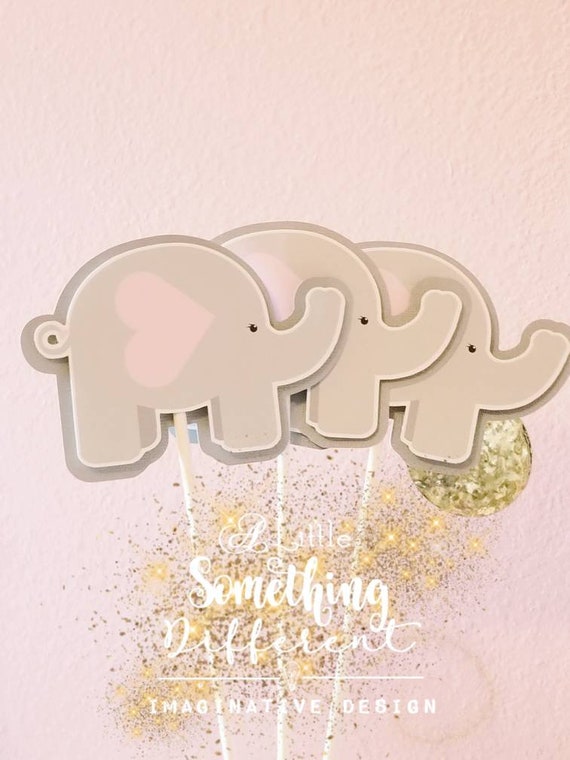 Pink Elephant Baby Shower Decorations Supplies Etsy