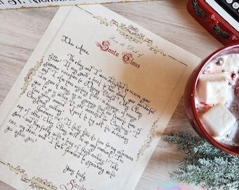 Handwritten Letter from Santa : **Order by December 18th to arrive before Christmas w/shipping upgrade* Ignore automated delivery estimates