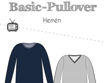 Sewing pattern Fadenkäfer Basic Pullover Men