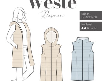 Schnittmuster Fadenkäfer Weste Damen
