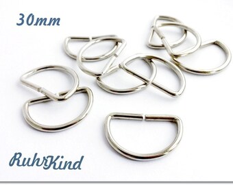 10 x D-ring - 30 mm