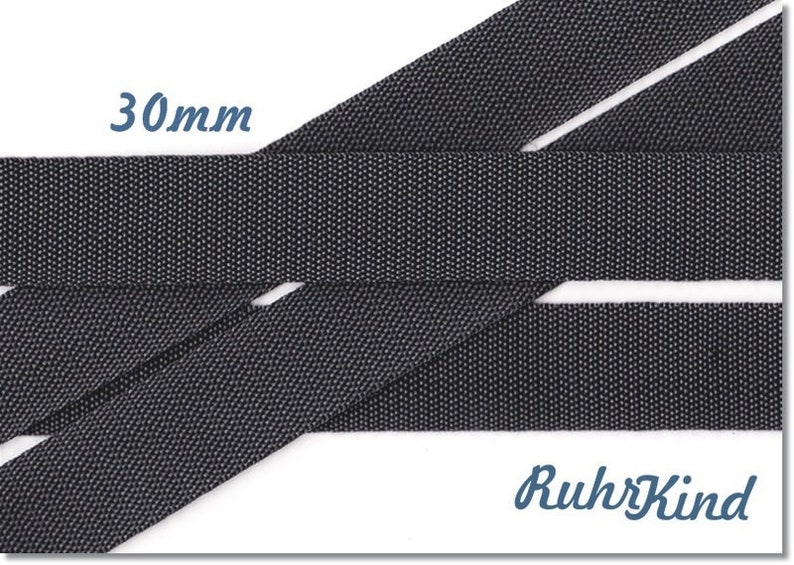 Webbing Dark Gray 30 mm image 1