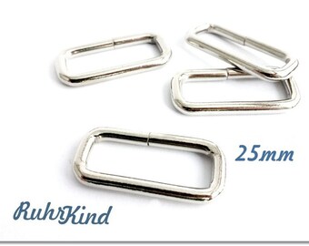 4 x square ring - 25 mm - steel