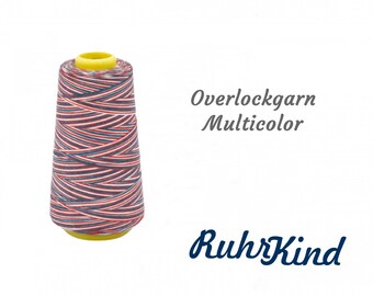 Overlock Thread Multicolor #104 Red Blue White / 3000 yards / 2700 meters / for durable seams