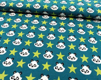 Winter Sweat Organic Swafing Panda Stars Petrol