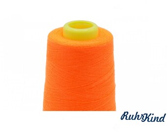 Overlock thread #593 neon orange / 3000 yards / 2700 meters / for durable seams