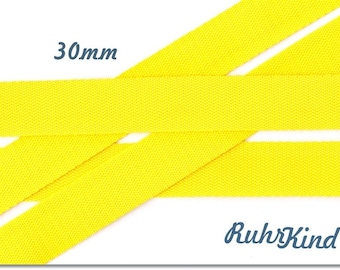 Webbing - Yellow - 30 mm