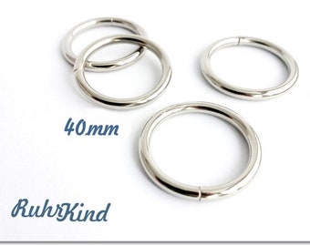 4 x Rundring / O-Ring - 40mm - Stahl