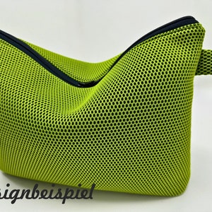 Zuschnitt 50cm Mesh 3D-Netz mit Geweberücken / Farbe Knallgelb Bild 4