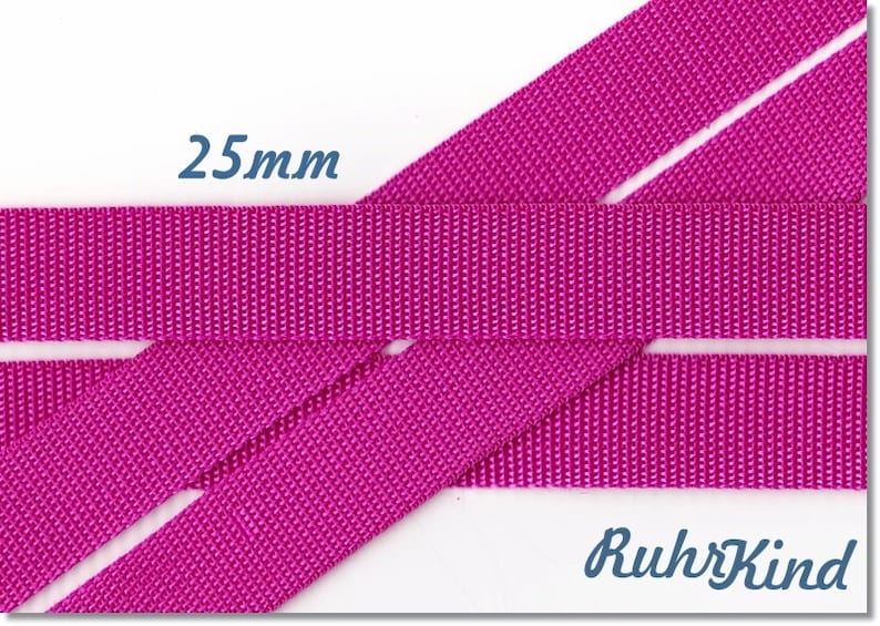 Gurtband Magenta 25mm Bild 1