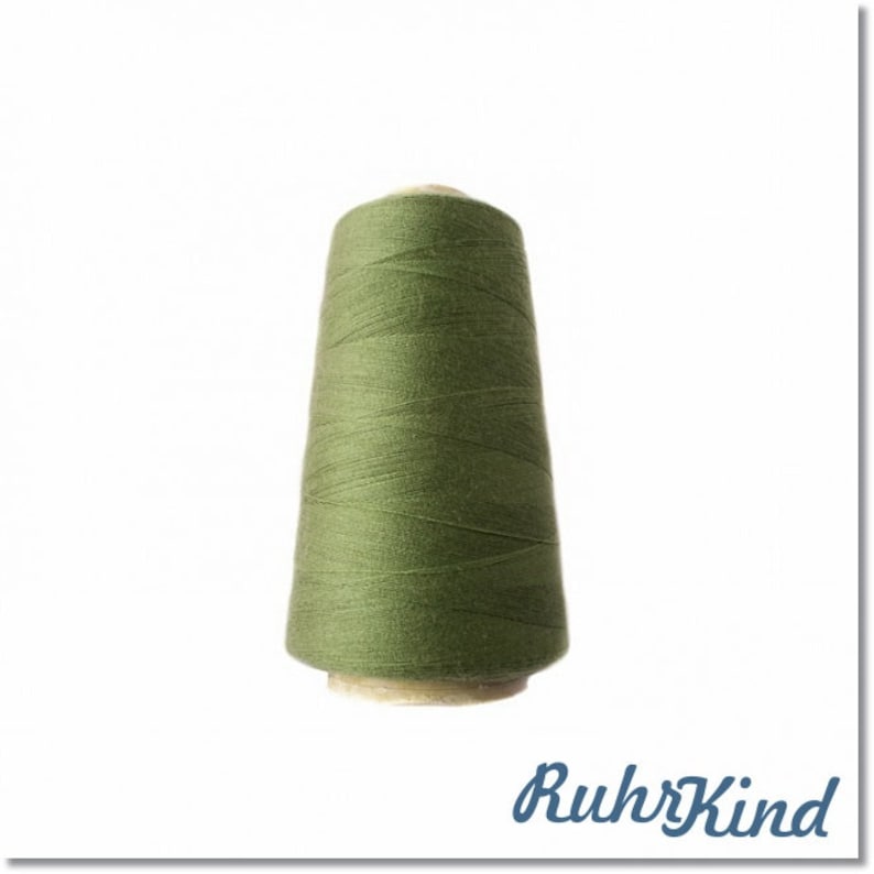 Overlock thread 527 Olive / 3000 yards / 2700 meters / for durable seams image 1