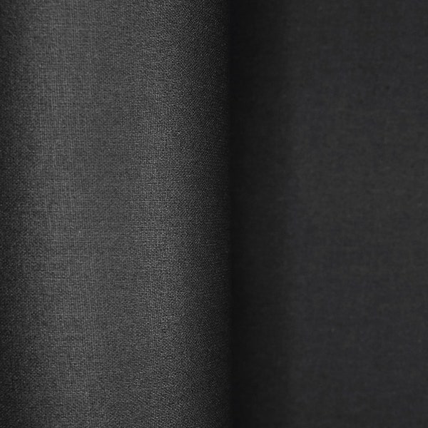 Zuschnitt beschichtete Baumwolle Uni Schwarz 50x155cm
