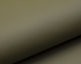 Cut 50 cm soft faux leather olive green / robust bag material