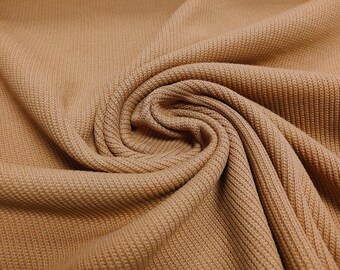 Cotton knit - stretchy - caramel