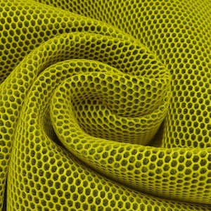 Zuschnitt 50cm Mesh 3D-Netz mit Geweberücken / Farbe Knallgelb Bild 1