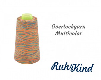 Overlockgarn Multicolor #105 Grün Rot Gelb / 3000 Yards / 2700 Meter / für strapazierfähige Nähte