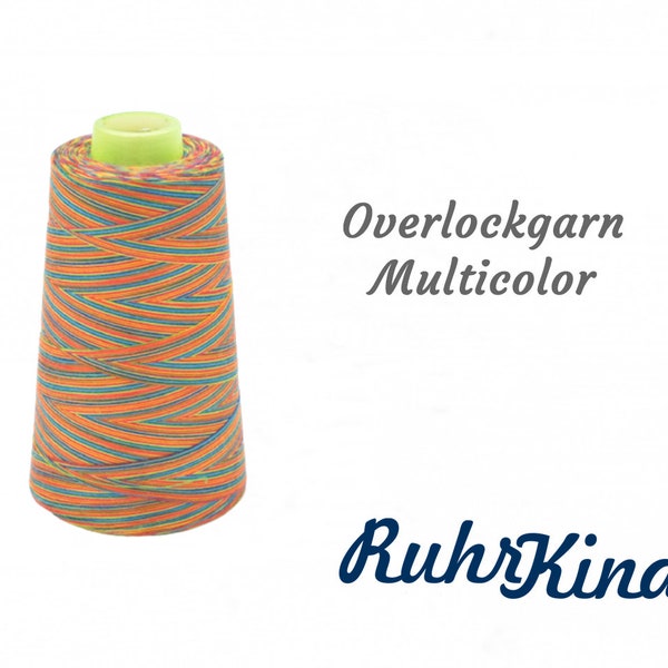 Overlock thread multicolor #105 green red yellow / 3000 yards / 2700 meters / for durable seams