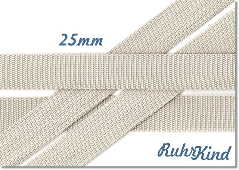 Gurtband Beige 25mm Bild 1