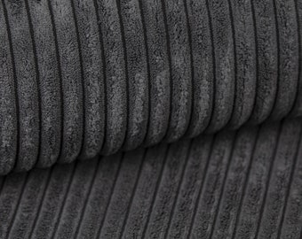 Wide cord Cordula / pocket fabric dark gray