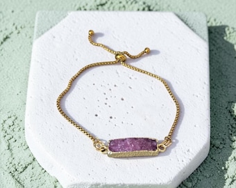 Bordeauxrode Eclipse Bolo-armband