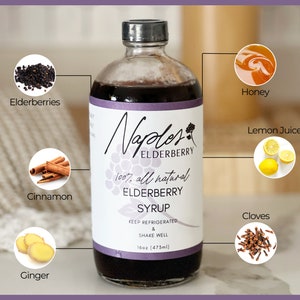 Elderberry Syrup 16oz made with organic ingredients