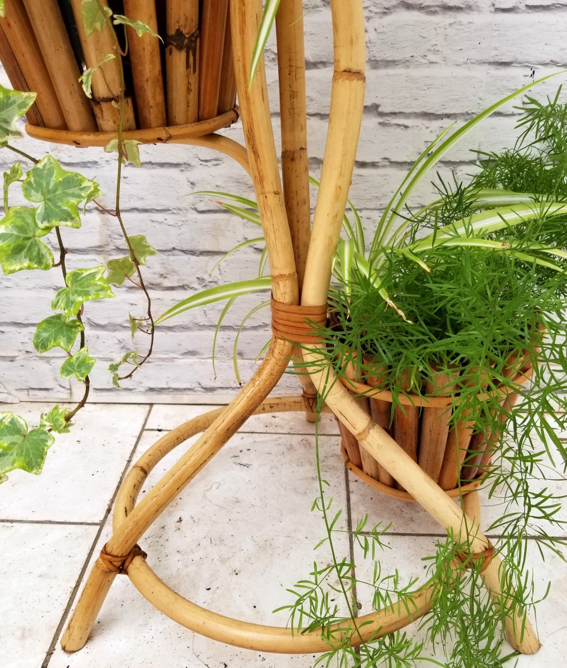 Vintage Tall Three Tier Bamboo Indoor Plant Stand Pot Holder | Etsy