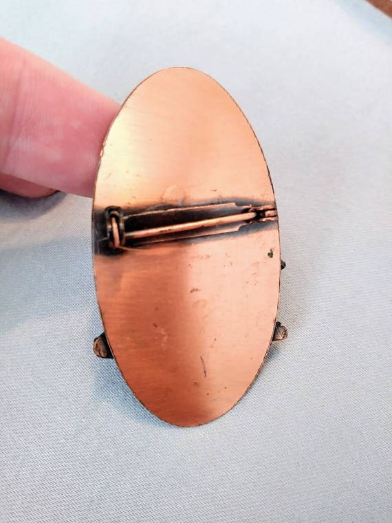 1950s Siam Copper Novelty Brooch Genie Copper Pin - image 2