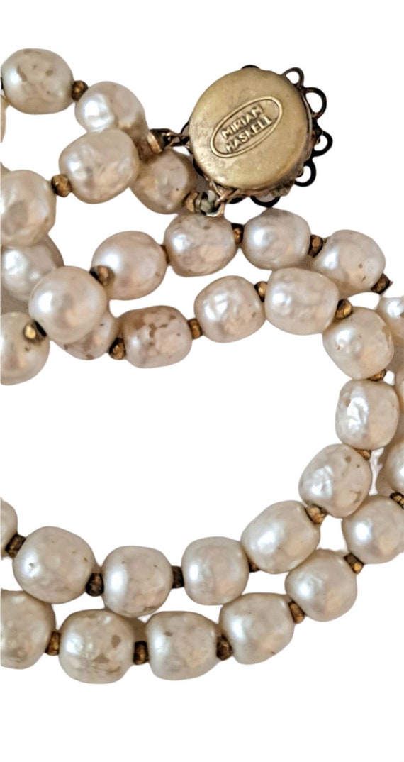 Miriam Haskell Baroque Pearl Multi Double Strand … - image 4