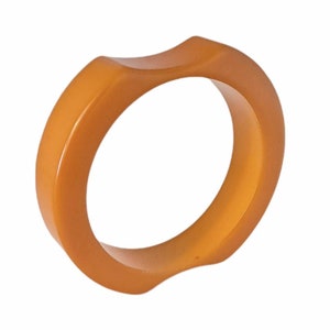 1930s Geometric Orange Butterscotch Bakelite Bangle Art Deco