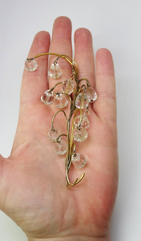 Victorian Era Lily of The Valley Crystal Teardrops